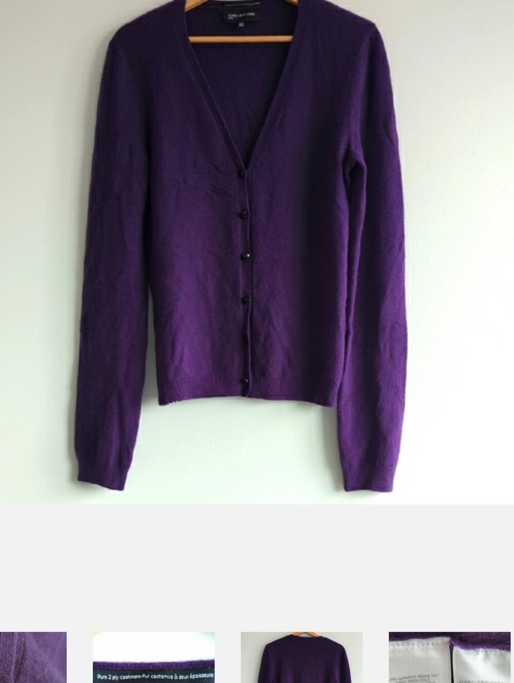 Jones New York Luxe 2 Ply Cashmere L